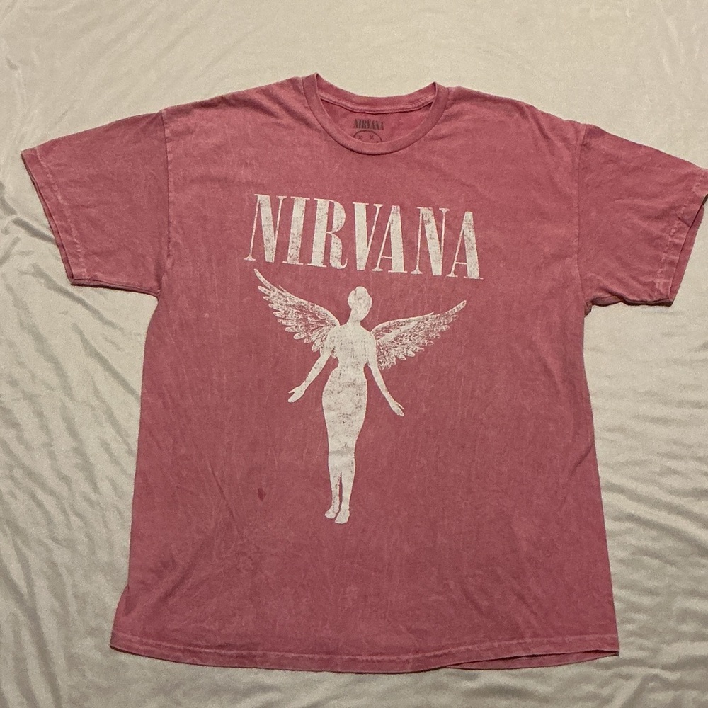 NIRVANA Distressed Pink In Utero T-Shirt 1X NWOT
